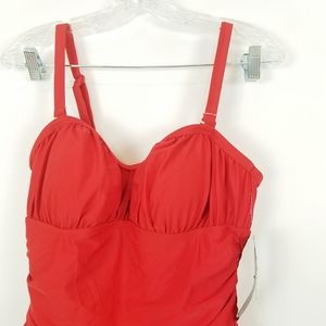 Torrid Red Hip Concealer Back Smoother Swimsuit 0